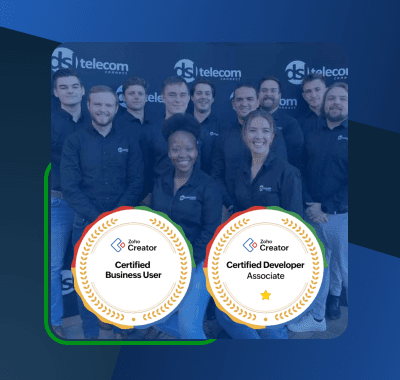 DSL Telecom's Team Is Now Certified In Zoho Creator